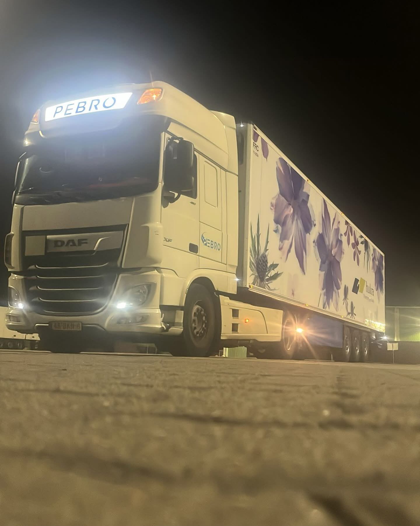 PeBro Transport vrachtwagen tijdens gekoeld bloemen- en plantentransport